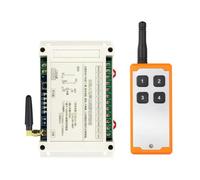 NONDK Interrupteur de Contrôle à Distance 4CH DC12-48V 30A pour Porte de Garage, Relais de Commande D'Équipement de Levage avec Émetteur 315MHZ.