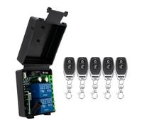 NONDK Interrupteur de Télécommande Sans 433MHz AC 85-256V Module de Récepteur de Relais à 2 Canaux Adapté Aux Portes de Garage, Rideaux, Éclairage