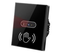 NONDK Interrupteur Mural Intelligent avec Capteur Infrarouge, sans Contact, Panneau en Verre, Alimentation Électrique, Allumage et Extinction Automatiques, Prise UE.