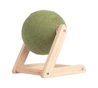 NONDK Jouet Boule de Menthe pour Chat, Jouet de Boule de Sol à Herbe à Chat, Jouet Interactif à Herbe à Chat, Support de Sol Rotatif à Bille à Herbe à Chat Facile à Utiliser (Grand)