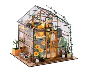 NONDK Kit de Chalet, Mini Maison de Fleurs Bricolage, Fait à la Main, Puzzle 3D, Bâtiment D'Assemblage, Décoration de Chambre à Coucher