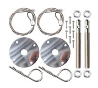 NONDK Kit de Goupilles de Capot pour Voiture, Kit de Clips de Verrouillage de Plaque de Goupille de Capot, Goupilles de Capot Moteur Universelles, Kits de Clips de Verrouillage de Capot