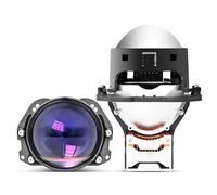 NONDK Kit de Phares à Lentilles de Projecteur Bi-LED à TIR de 3 Pouces (7,6 Cm) 130 W 6000 K, Compatible avec Les Véhicules (Conduite à Gauche)