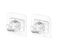 NONDK Kit de Supports de Tringle à Rideau sans Perçage, Ensemble de 2 Supports de Tringle à Rideau Adhésifs Réglables