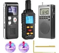 NONDK Kit D'Équipement 7 en 1 Comprenant un Détecteur Électromagnétiques, une Lampe LED, une Boule pour Chat, un Appareil Numérique Radiesthésie et D'Investigation Paranormale
