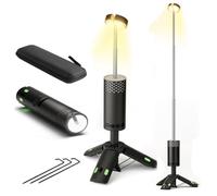 NONDK Lampe de Camping Télescopique D'Extérieur 10000 MAh Lampe de Travail LED Portable Base de Trépied Magnétique Lanterne de Camping Télescopique