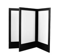 NONDK Livre de Menu à LED Rechargeable en Cuir PU pour Affichage pour Nuit, Restaurant, Bar à Bière, Café, Trois Pages