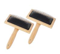 NONDK Lot de 2 grands cardeuses à main de 15 x 10 cm pour laine, outil de mélange de feutre de laine , brosse à trancher pour animaux de compagnie