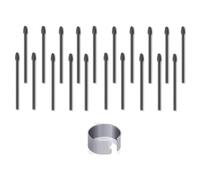 NONDK Lot de 20 pointes de feutre compatibles avec stylo à bille 1/2, pointes/pointes de rechange pour stylo 1/2