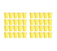 NONDK Lot de 40 gobelets en papier (9 oz) - Vaisselle de fête d'anniversaire, couleurs unies (jaune)