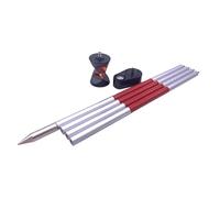 NONDK Mini à 360 Degrés pour Station Totale de Type Suisse, Remplaçant le Mini GRZ101 pour Levés Topographiques, avec 4 Pôles, un Sac Souple et une Bulle de Haute Qualité et
