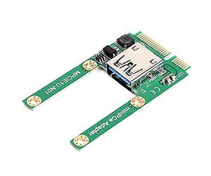 NONDK Mini carte adaptateur PCI-E une USB3.0 Adaptateur PCIe une USB 3.0, convient pour les ordinateurs portables