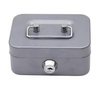NONDK Mini Coffre-Fort Portable avec Verrou et Clés pour Pièces Gris