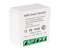 NONDK Mini Commutateur de Relais WiFi Intelligent, Module de Commutateur de LumièRe de Minuterie Bricolage Smart Life/Application Tuya, TéLéCommande Sans