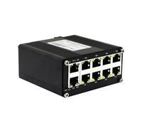 NONDK Mini Commutateur Ethernet Gigabit PoE Industriel 10 Ports, Commutateur Ethernet Industriel 10/100/1000 Mbps RJ45, Rail DIN IP40