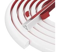 NONDK Moulure Quart de Rond Flexible et Pliable, Bordure de Bord Autocollante en Caoutchouc Silicone pour Sol, Baignoire, Armoire