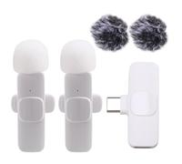 NONDK Nouveau Microphone Cravate sans Portable pour Enregistrement Audio et Vidéo, Mini Microphone pour Android, PC, Appareil Photo, en Direct, Téléphone