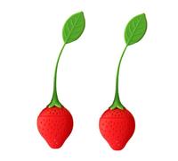 NONDK Passoire à Feuilles de Thé en Vrac Infuseur à Thé en Silicone Théière Outil à Thé Porte-Boule Filtre à Épices Infuseur à Thé Fraise