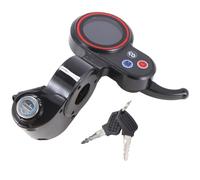 NONDK Pièces de Scooter Écran LCD 6 Broches avec Clé pour Affichage de Scooter Électrique avec Instrument de Verrouillage Accessoires de Remplacement de Tableau de Bord Noir