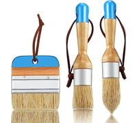 NONDK Pinceau Craie et Pinceaux à Cire Pinceau Ovale pour Peinture Acrylique Brosses Pochoir Poils pour Meubles en Bois Décoration D'Intérieur