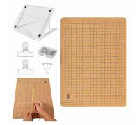 NONDK Planche en Macramé 12x16 Pouces et Support Réglable en Métal pour la Création de Bracelets de Tressage de Cordons