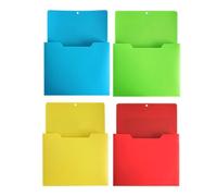 NONDK Porte-documents magnétique pour réfrigérateur Aimant intégré | Porte-documents magnétique libère l’espace, 4 couleurs, 50 feuilles A4, PP pour cuisine et bureau.