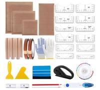 NONDK Pour le Set de Coussins de Presse à Chaud, Accessoires de Sublimation, Guide de Règle pour T-Shirt, Feuilles et Fournitures de Coussin pour DIY.