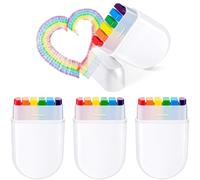 NONDK Rainbow Face Paint Pride Kit de Peinture pour le Corps et le, Bâton de Maquillage Arc-En-Ciel pour les Célébrations, Cosplay, Anniversaire, Fournitures de Maquillage B