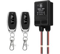 NONDK Relais Sans 12 V avec Télécommande, Compatible DC 12 V/24 V/48 V/72 V, 30 A, Portée de 100 M (328 Pi) pour Alarmes Antivol