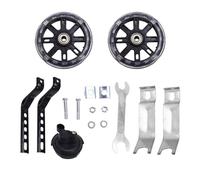 NONDK Roues D'Entraînement de Vélo Flash Mute Wheel Kit Monté sur Stabilisateur de Vélo avec Cloche pour Vélos de 12 14 16 18 20 Pouces