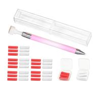 NONDK Stylo à Cire Rechargeable 2025 pour Art Diamant, Nail Art, Bricolage, Poignée Ergonomique, Dégradé Rose.