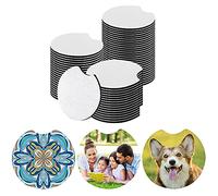 NONDK Sublimation Blanks Produits Sublimation Car Cup Coasters Blanks Tapis pour DIY Car Cup Coasters Peinture Accessoire, 15Pcs