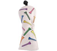NONDK Tees Pattern Golf Club Cover Pièces de Rechange Accessoires pour Driver,Fairway,Hybrids-Golf Driver Headcover/Golf Fairway Wood/Hybrid Club