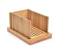 NONDK Trancheuse à Pain en Bois de Bambou pour Planche à Découper de Pain Grillé Fait Maison, Machine à Pain à Épaisseur Réglable pour Gâteaux B