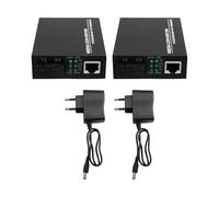 NONDK Transceiver Fibre Optique 1000Mbps Convertisseur Média Ethernet Gigabit RJ45 3KM Prise EU