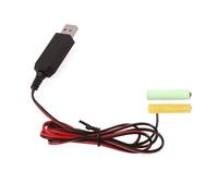 NONDK USB 5V à 3V LR03 AAA Dummy Batterie Eliminators Câble pour Télécommande Radio LED Lumière 2m