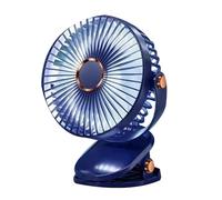 NONDK Ventilateur à Pince de 6 Pouces, 1200 MAh, Rechargeable par USB, Forte Énergie Éolienne, Mini Ventilateur de Bureau Silencieux et Pratique, Bleu