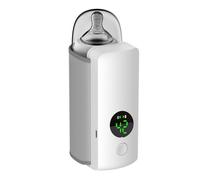 NONDK Veste Chauffante pour Biberon 6 Niveaux de RéGlage Affichage de la TempéRature Veilleuse éClairage Chauffe-Biberon Portable 6000Amh C