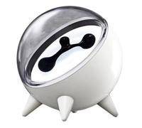 NONDK Visualisation Sonore Ferrofluid, Haut-Parleur de Rythme Musical Rechargeable avec Capteur Magnétique, Décoration de, Cadeau de Vacances, Blanc