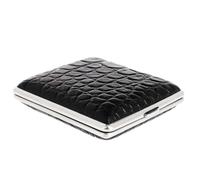 None Etui pour Cigarettes Croco Cuir Noir