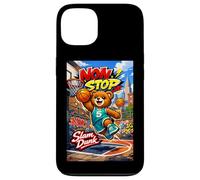 None Stop New York City Teddy Bear Playing Street Basketball Coque pour iPhone 13