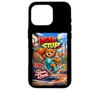 None Stop New York City Teddy Bear Playing Street Basketball Coque pour iPhone 16 Pro