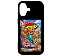 None Stop New York City Teddy Bear Playing Street Basketball Coque pour iPhone 17
