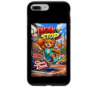 None Stop New York City Teddy Bear Playing Street Basketball Coque pour iPhone 7 Plus/8 Plus