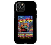 None Stop Teddy Bear Playing Basketball Illustration Graphic Coque pour iPhone 11 Pro