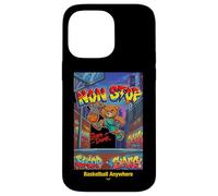 None Stop Teddy Bear Playing Basketball Illustration Graphic Coque pour iPhone 14 Pro Max
