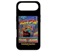 None Stop Teddy Bear Playing Basketball Illustration Graphic Coque pour iPhone Air