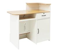 NoneDanGee Comptoir de réception avec tiroir verrouillable, meuble de bureau, table de réception, table de réception pour clinique, salon, hall, salle d'entreprise, 100 x 50 x 100 cm