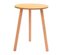NoneDanGee Petite table d'appoint, table basse, ronde, en bois, pieds en bois massif, minimaliste, parfaite comme table de chevet, tabouret de plantes ou table de salon, 40 x 40 x 52 cm (couleur noyer