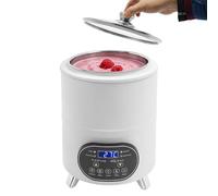NoneDanGee Yaourtière 8 l en acier inoxydable avec réglage de la température 25 à 80 °C et minuterie 24 h, appareil de fermentation pour yaourt, natto, vin de riz, vinaigre de fruits, 400 W (blanc)